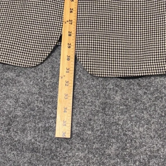 Lubiam Blazer Mens 48 Beige Houndstooth Virgin Wool Made In Italy Sport Coat